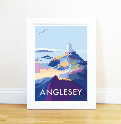 Anglesey travel poster and seaside print by Becky Bettesworth