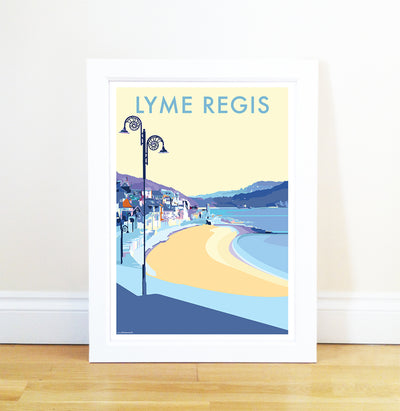 Lyme Regis travel poster and seaside print by Becky Bettesworth