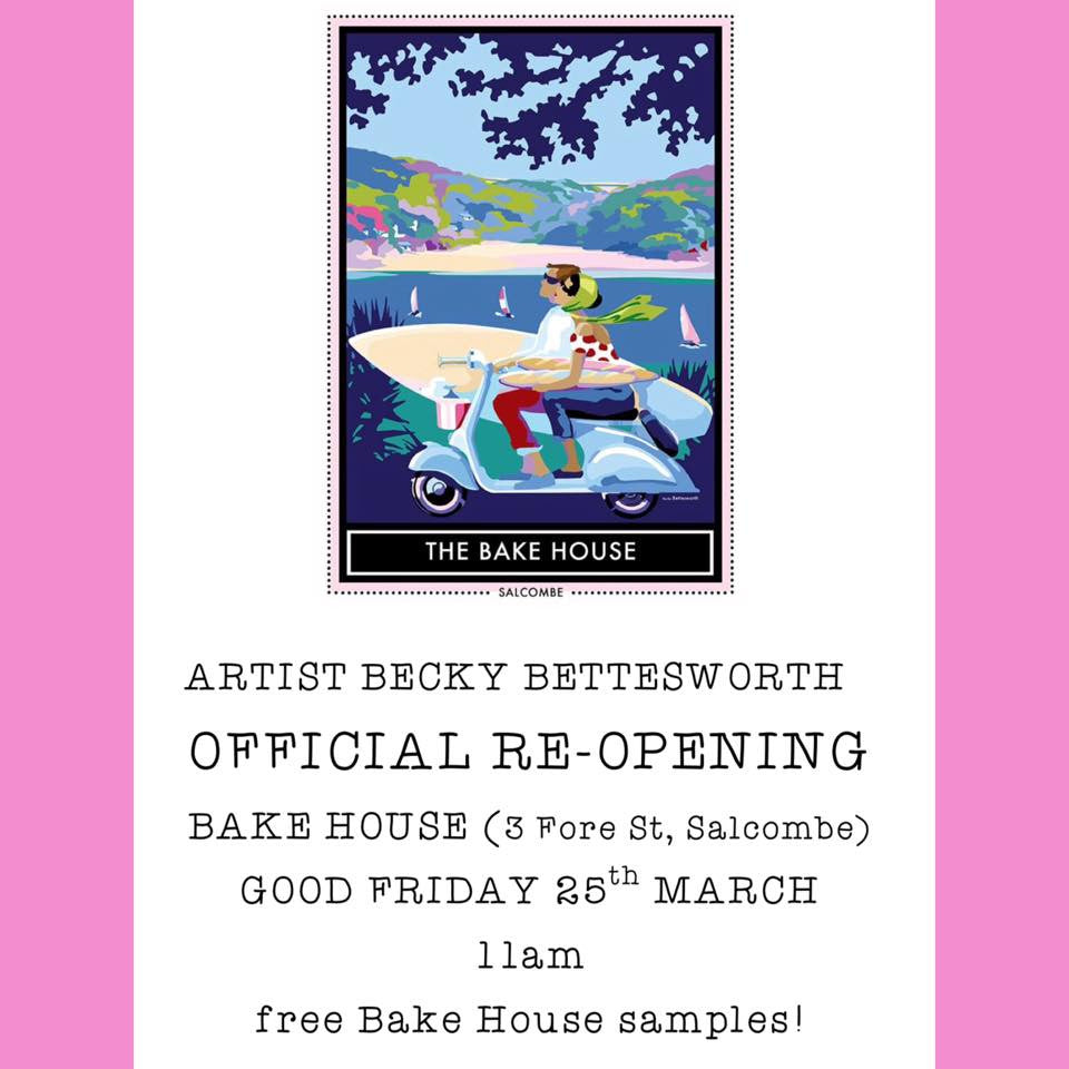 Becky Bettesworth opens the newly refurbished Bake House Salcombe