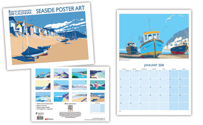 2018 SIGNED Calendar. Seaside Poster Art by Becky Bettesworth