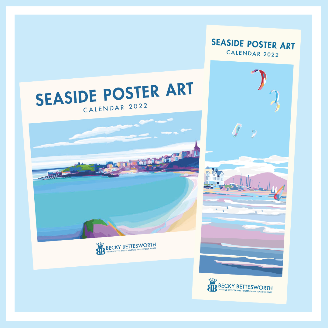 2022 Seaside Poster Art Calendars Becky Bettesworth