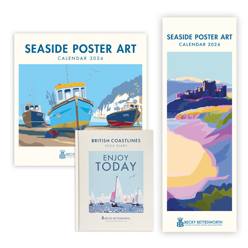 Becky Bettesworth Seaside Poster Art 2024 Calendars and Diary