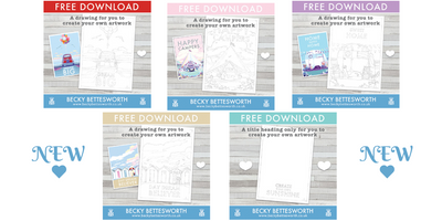 NEW FREE DOWNLOADS to colour in and create your own stunning artwork