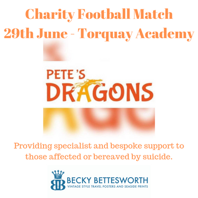 Pete's Dragons Charity Football Match Torquay - Raffle Donation