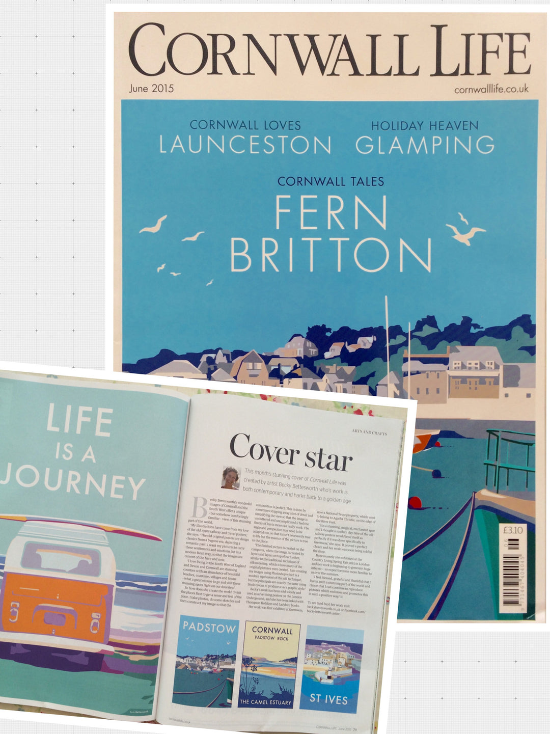 'Cover Star' Becky in Cornwall Life June 2015