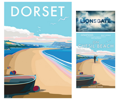 NEW DORSET travel poster and seaside print by Becky Bettesworth