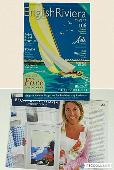 The English Riviera Magazine August 2016 features Becky on the cover