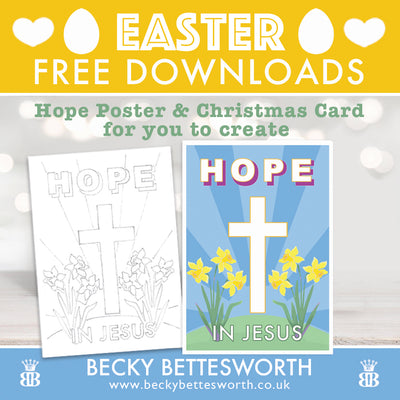 🌸🐥💗 FREE - Hope Easter Poster/Colouring Download to Create