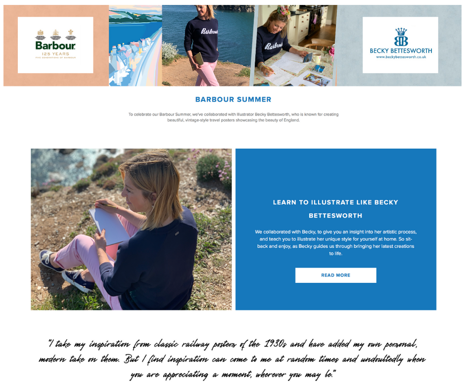 Becky Bettesworth & Barbour Summer Campaign