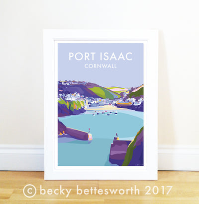 Beautiful New Port Isaac travel poster and print