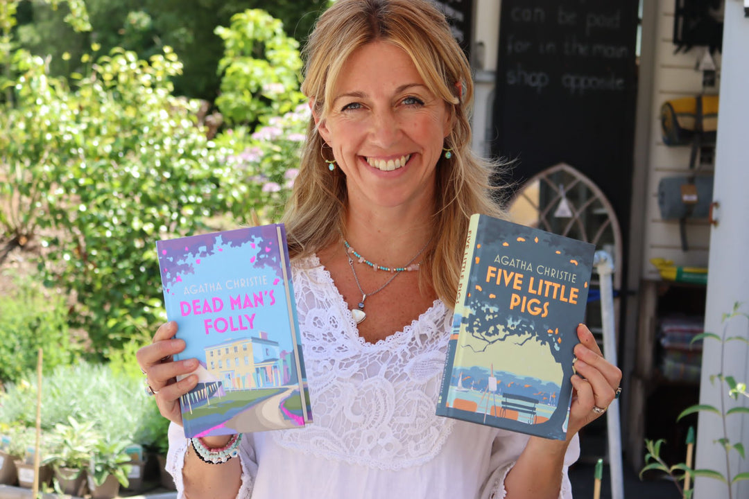 Agatha Christie book covers award illustrated by award winning Devon Artist Becky Bettesworth 