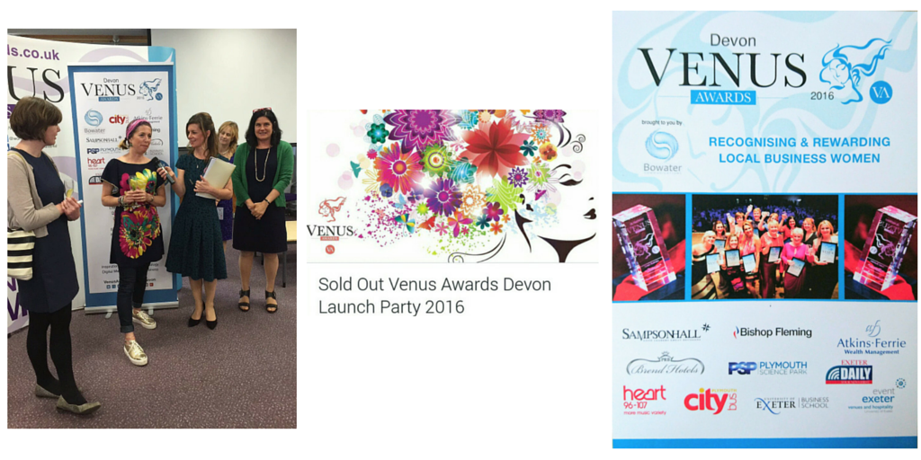 Becky promotes the Devon Venus Awards 2016