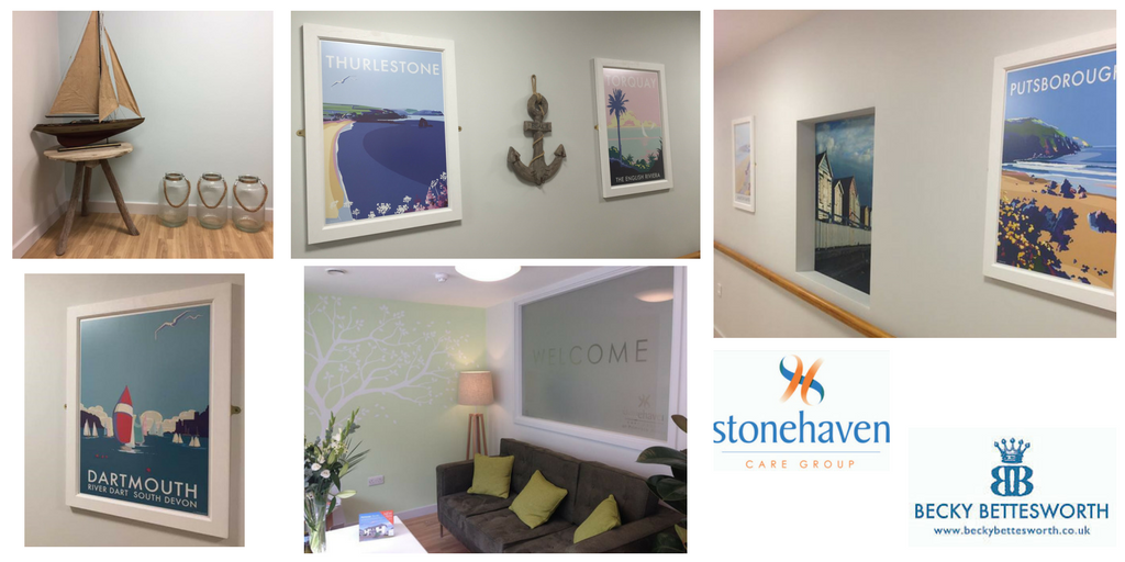 Becky's beach themed artwork is chosen for Primrose House in Westward Ho!