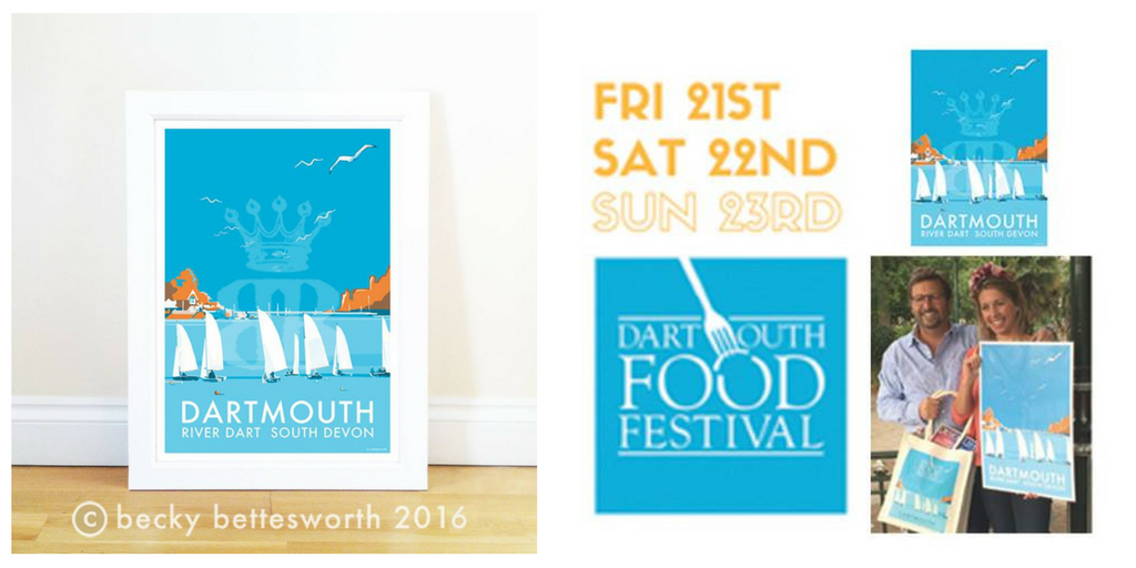 Dartmouth Food Festival 2016 launches Becky's new artwork & merchandise