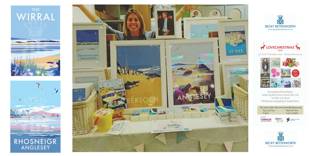 Becky showcases her new pictures at LoveChristmas Fair, Chester