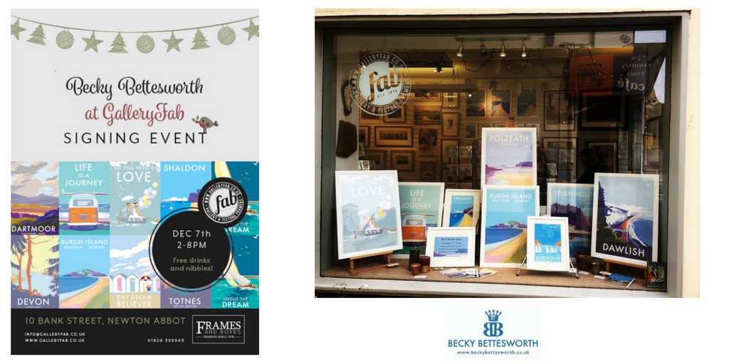 Signing Event with Becky Bettesworth at Gallery FAB on 7 December 2-8pm