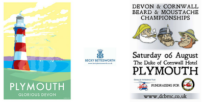 Becky donates a signed Plymouth print in support of Devon & Cornwall Air Ambulance Trusts