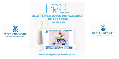 FREE Becky Bettesworth 2017 Calendar on any order over £45