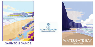 New Saunton Sands and Watergate Bay Posters