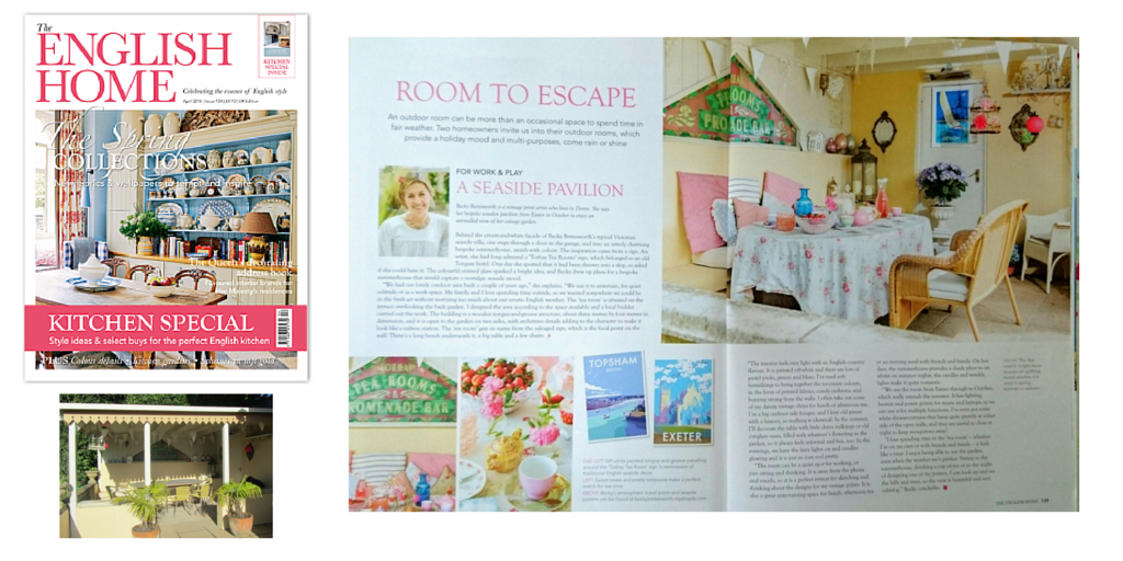 The English Home April 2016 feature my vintage outdoor tearooms