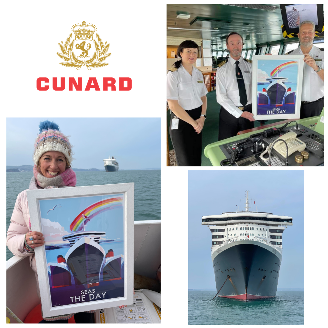 Seas The Day Print onboard The Queen Mary 2