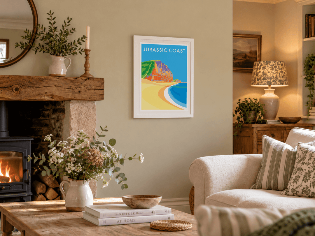 dorset poster in country home