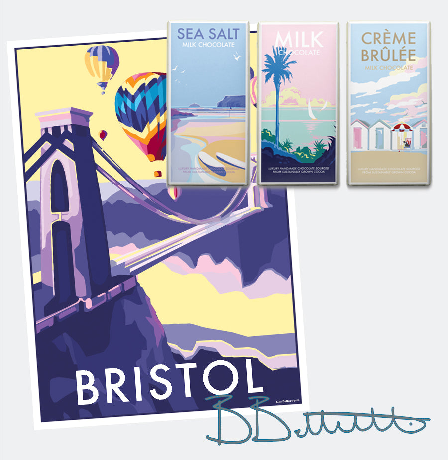 Bristol - Travel Poster and Seaside Print by Becky Bettesworth