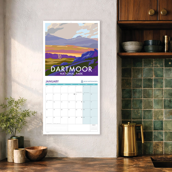 Becky Bettesworth 2027 Square Wall Calendar featuring vintage-inspired coastal artwork