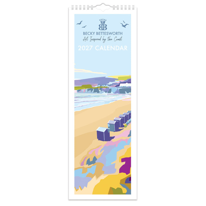 Becky Bettesworth 2027 Slim Wall Calendar with coastal artwork by Becky Bettesworth