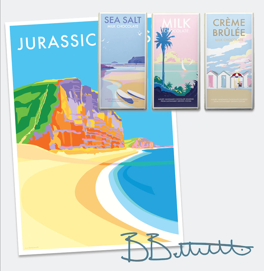 Jurassic Coast - Becky Bettesworth Artwork - Travel Poster and