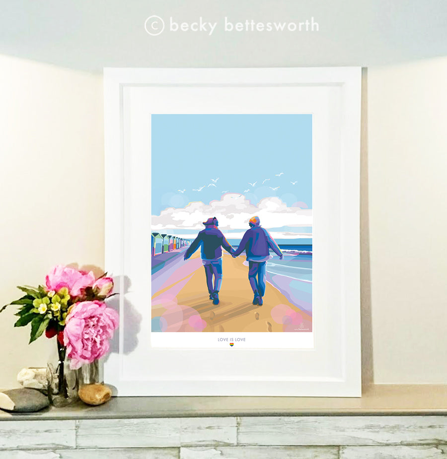 Love is Love celebrating gay pride poster