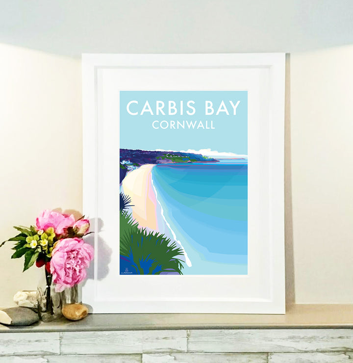 Carbis Bay - Becky Bettesworth Artwork - Travel Poster and Seaside Print