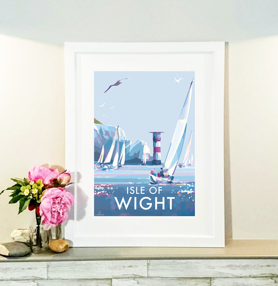 Isle of Wight by Becky Bettesworth Vintage Style Travel Poster and Seaside Print