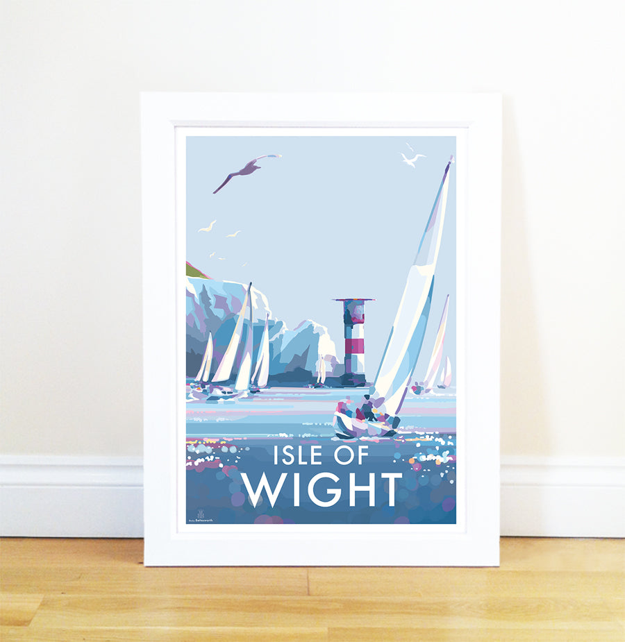 Isle of Wight by Becky Bettesworth Vintage Style Travel Poster and Seaside Print