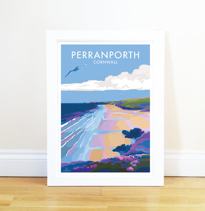 Perranporth - Becky Bettesworth Artwork - Travel Poster and Seaside Print