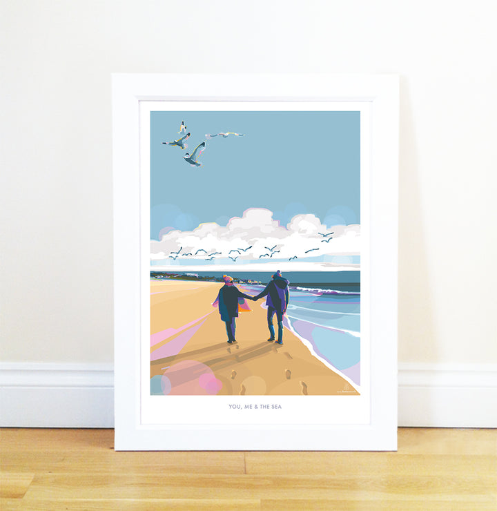 You, Me &amp; the Sea Becky Bettesworth travel poster art