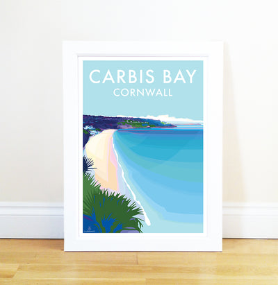 Carbis Bay - Becky Bettesworth Artwork - Travel Poster and Seaside Print