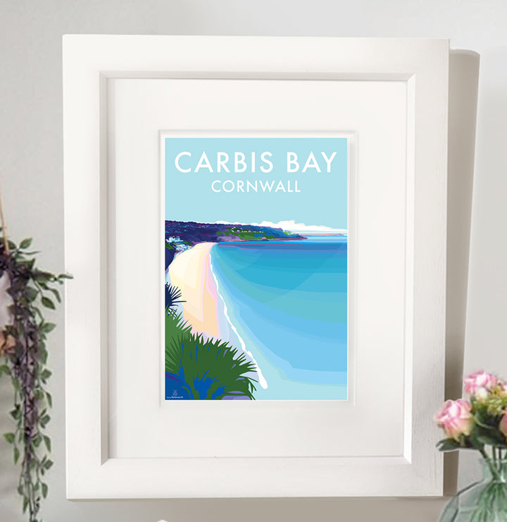 Carbis Bay - Becky Bettesworth Artwork - Travel Poster and Seaside Print