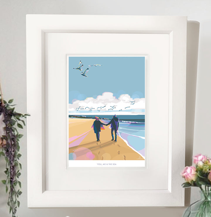 You, Me &amp; the Sea Becky Bettesworth travel poster art