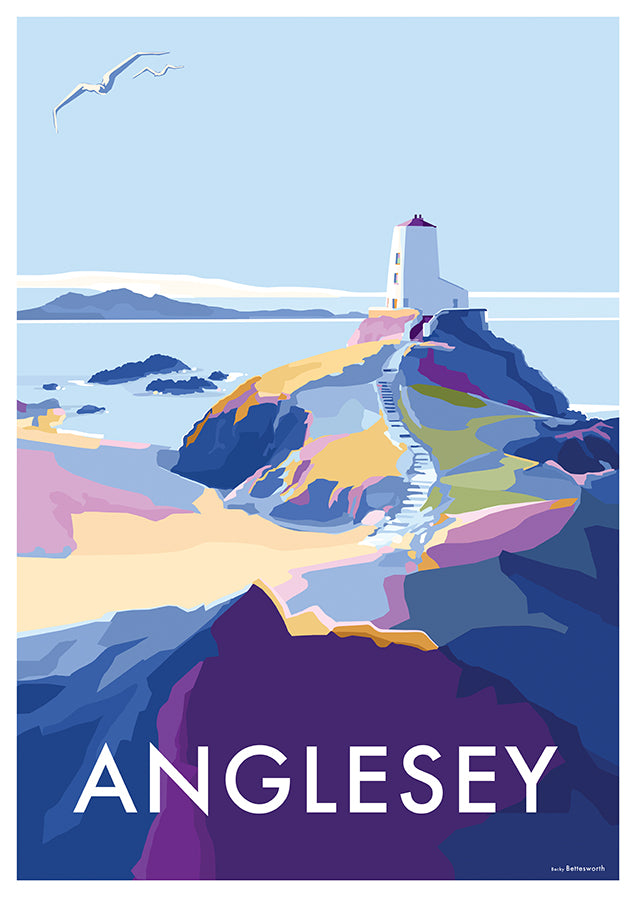 Anglesey Vintage Travel Print