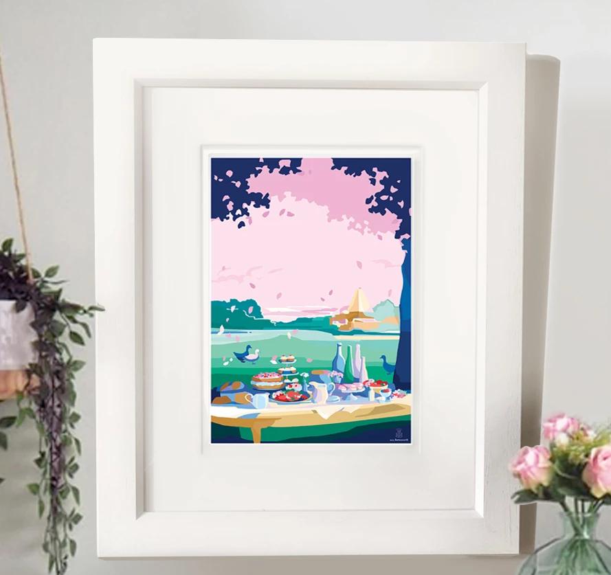 A Little of What you Fancy A4 seaside print by Becky Bettesworth