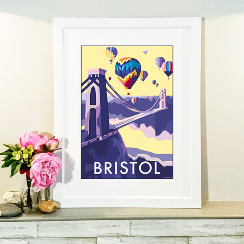 Bristol travel poster and seaside print by Becky Bettesworth