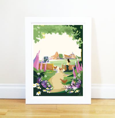 The Darling Buds of May A4 seaside print by Becky Bettesworth