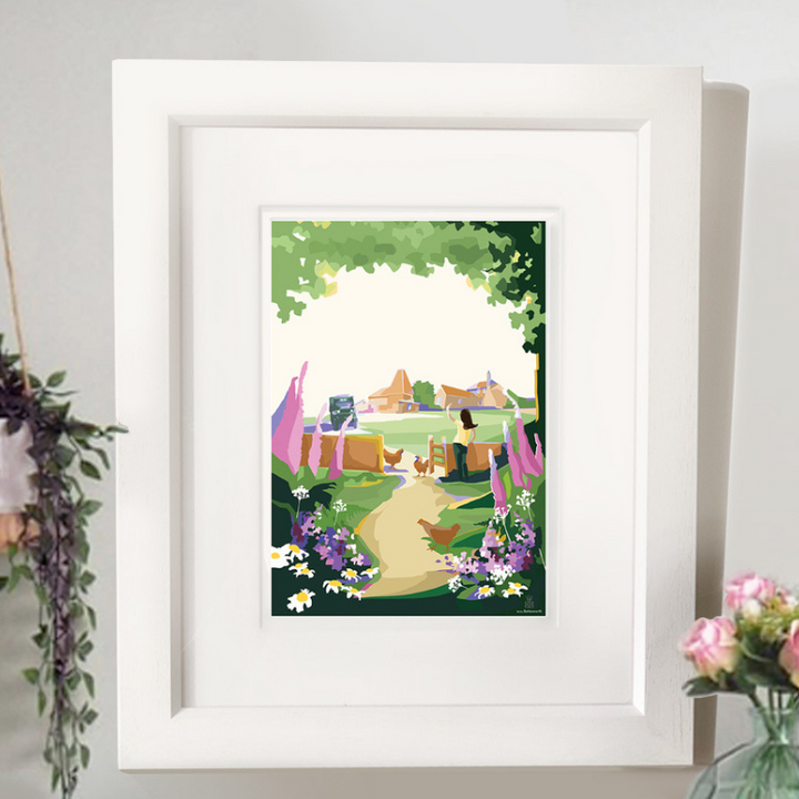 The Darling Buds of May A4 seaside print by Becky Bettesworth