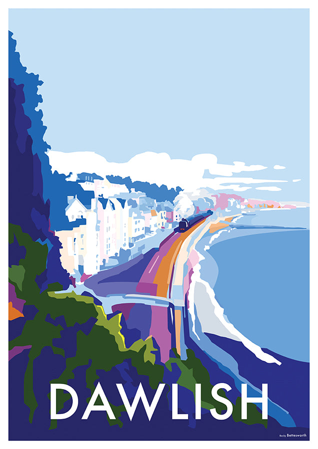 Dawlish - Travel Poster and Seaside Print by Becky Bettesworth