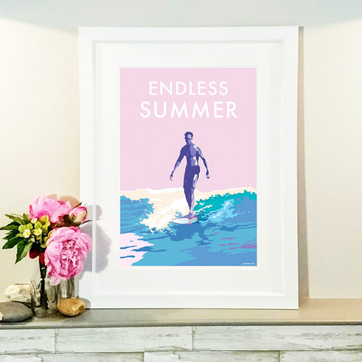 Endless Summer Lifeguard, Art deals Print, A2