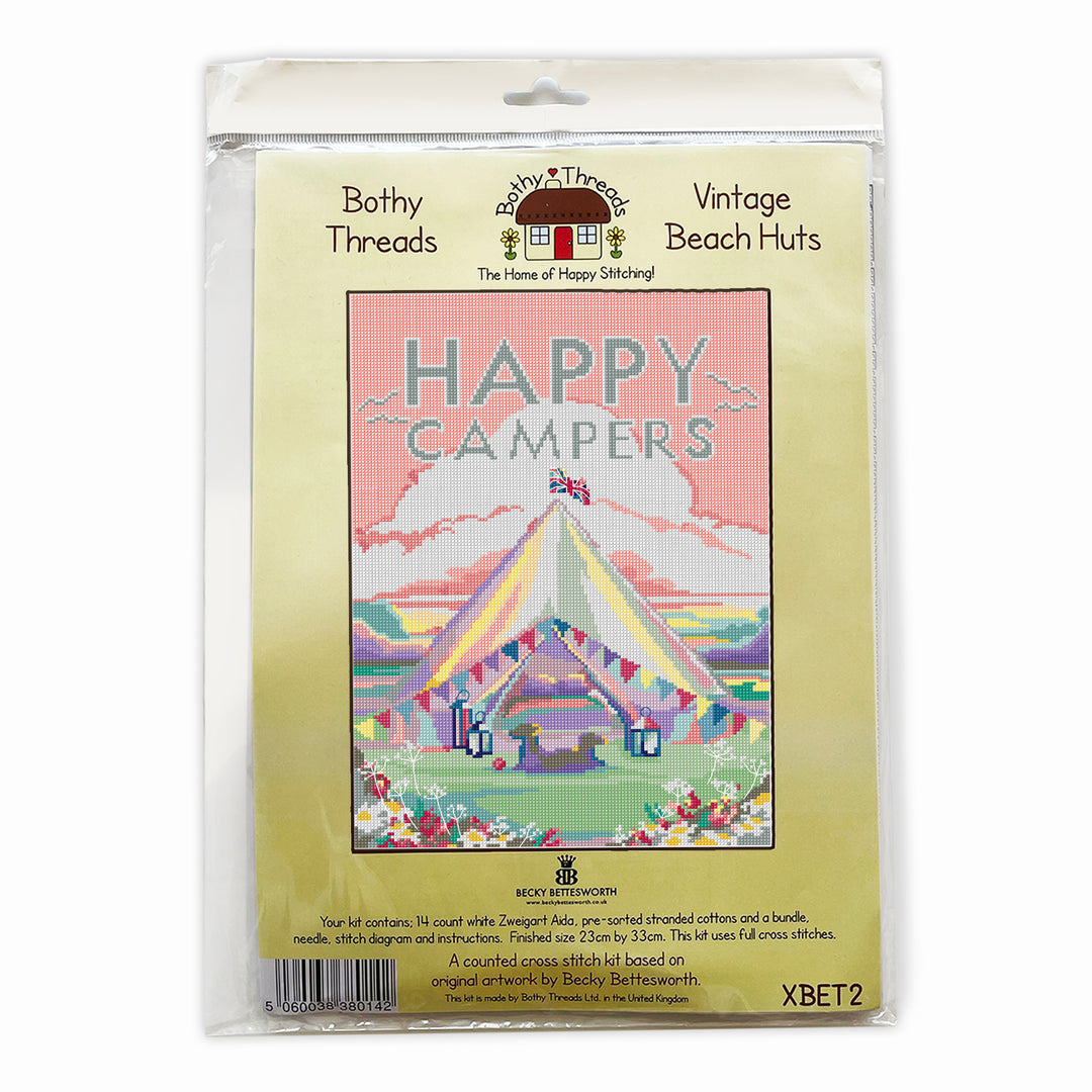 Bothy Threads Cross Stitch Sewing Kit Becky Bettesworth Happy Campers