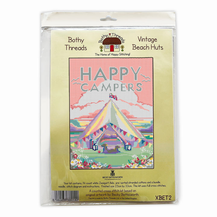Bothy Threads Cross Stitch Sewing Kit Becky Bettesworth Happy Campers