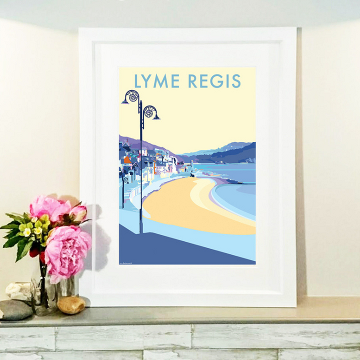 Lyme Regis travel poster and seaside print by Becky Bettesworth