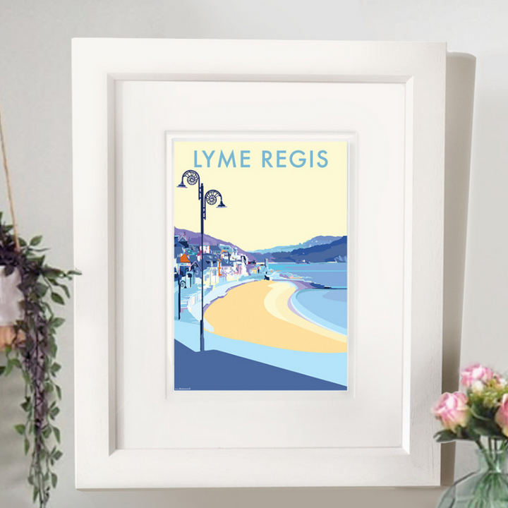 Lyme Regis travel poster and seaside print by Becky Bettesworth